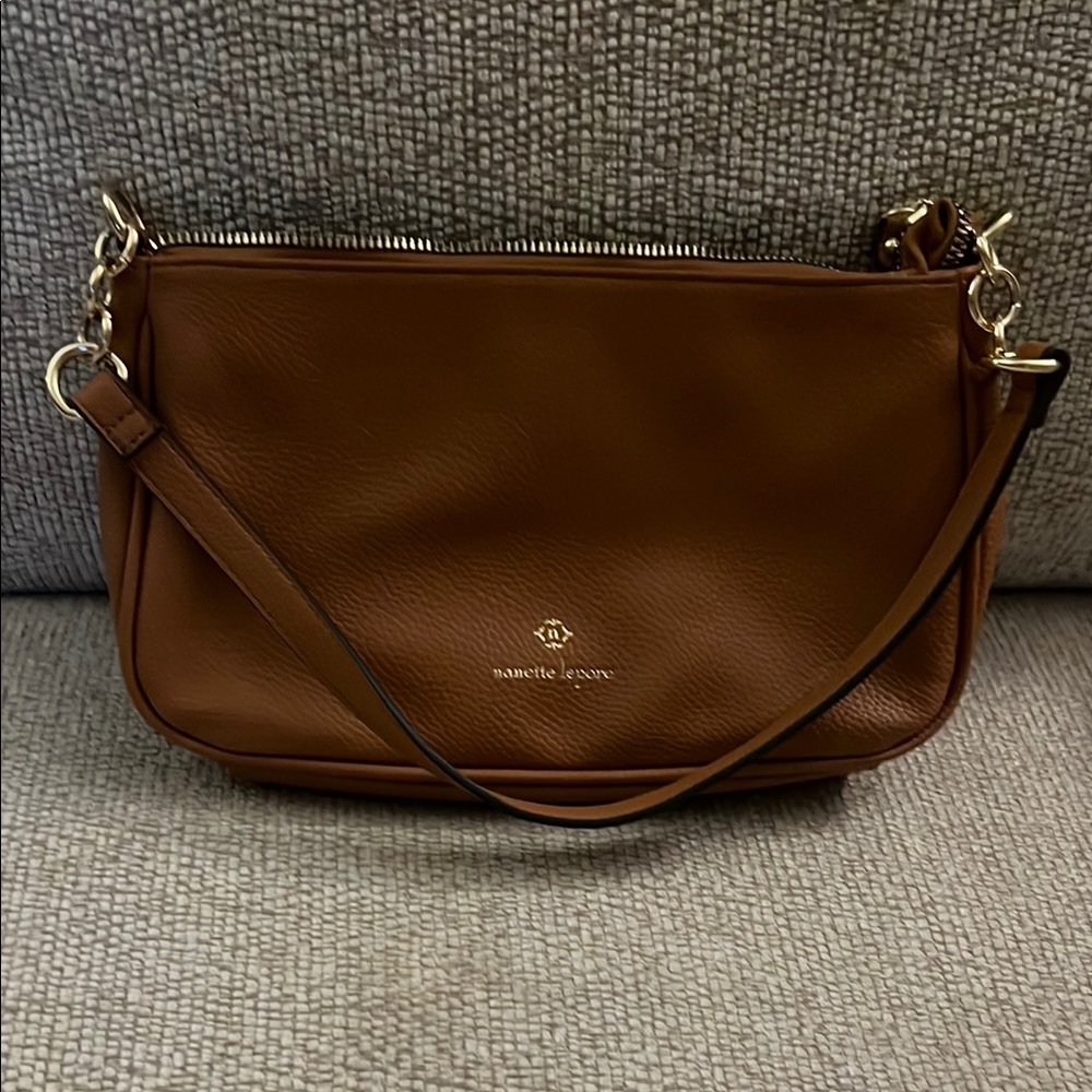 Nanette Lepore Brown Leather Crossbody Bag